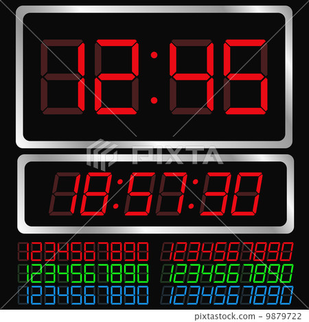 Vector Digital Clock Vector Digital Clock 9879722
