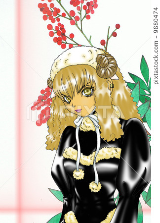 Illustration for New year's New Year's card Illustration for New year's New Year's card 9880474