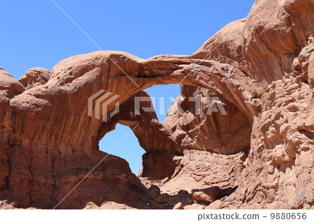 Double arch of Arches National Park 9880656
