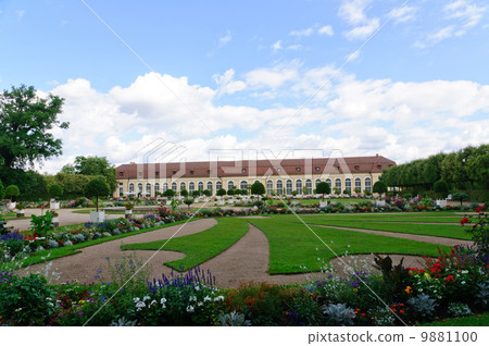 German ancient castle road Ansbach Orangery and court garden 9881100