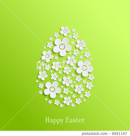 Easter Egg of White Flowers Easter Egg of White Flowers 9881147