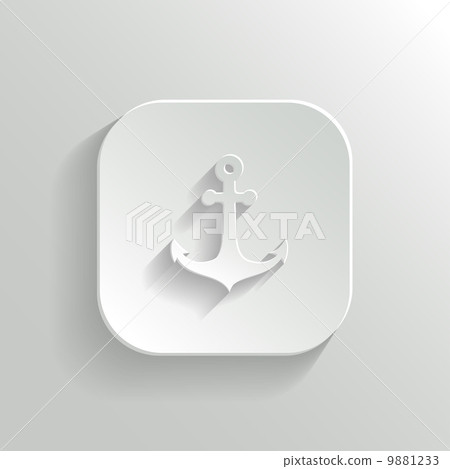 Anchor icon - vector white app button Anchor icon - vector white app button 9881233