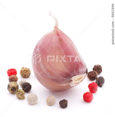 Garlic clove isolated on white background cutout Garlic clove isolated on white background cutout 9881894