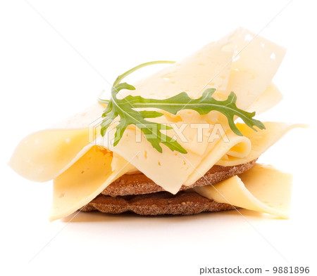Cheese sandwich isolated on white background cutout 9881896
