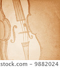 Retro violin. Illustration 9882024