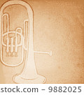 Retro trumpet. Illustration 9882025