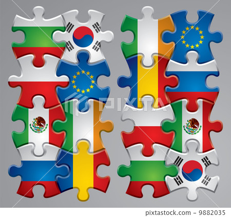 Puzzle flag icons 3 Puzzle flag icons 3 9882035