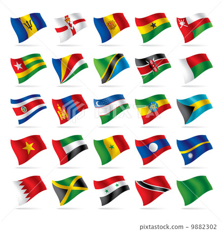Set of world flags 5 9882302
