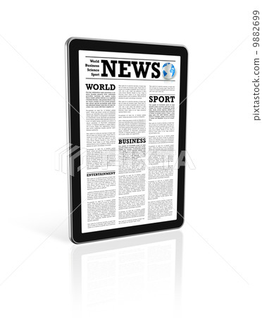 News on a digital tablet pc computer News on a digital tablet pc computer 9882699