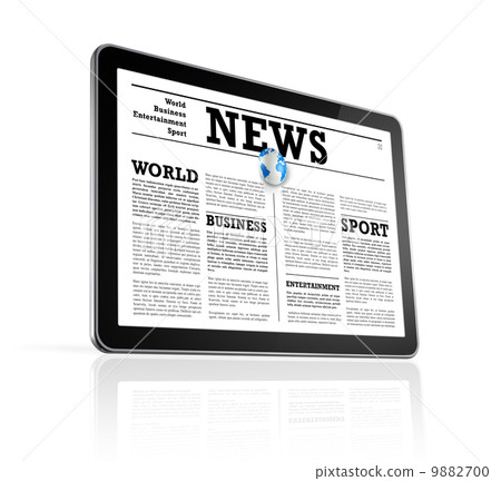 News on a digital tablet pc computer News on a digital tablet pc computer 9882700