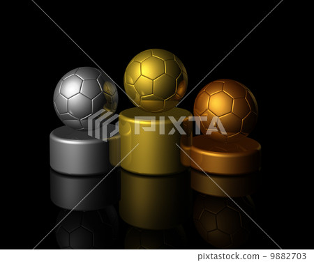 3D soccer winners podium 3D soccer winners podium 9882703