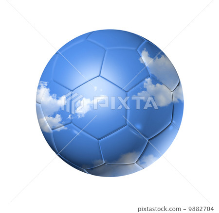 Sky on a soccer football ball Sky on a soccer football ball 9882704