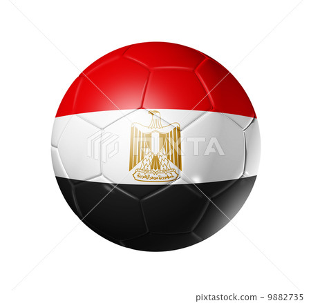 Soccer football ball with Egypt flag 9882735