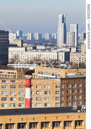 houses in residential district in Moscow 9882866