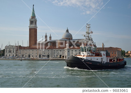 Venetian church and boat 9883061