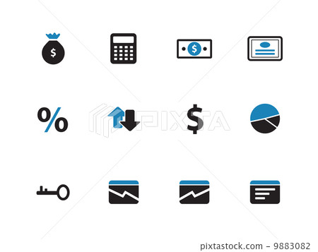 Economy duotone icons on white background. Economy duotone icons on white background. 9883082