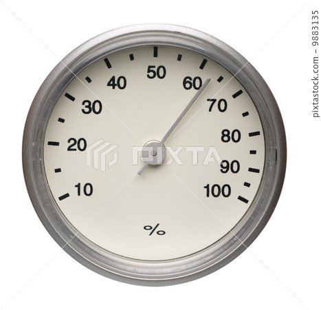 Dial of hygrometer, isolated 9883135