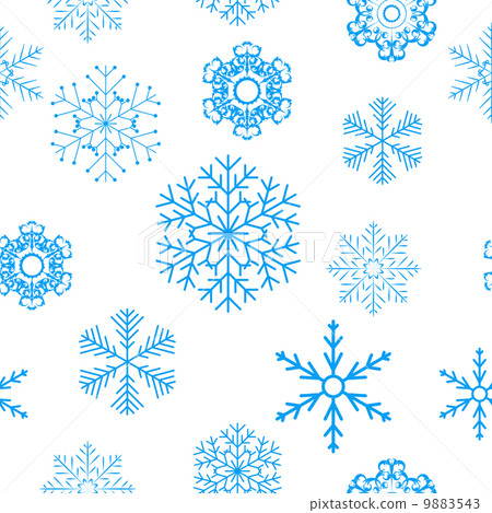 Snowflakes seamless pattern vector illustration 9883543