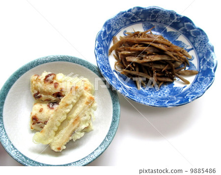 Tempura of Chikuwa and Kibium burdock 9885486