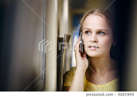 Woman talking on the phone Woman talking on the phone 9885909