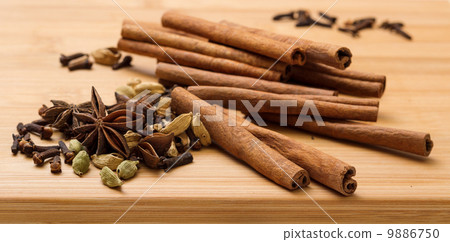 Dry multicolored spice closeup Dry multicolored spice closeup 9886750