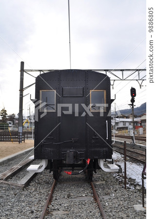 Storage freight car of Fujikyu row Shimoshita station 9886805