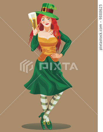 st. Patric day redheaded young girl st. Patric day redheaded young girl 9888625