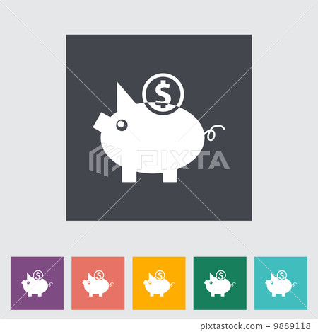 Piggy bank icon. 9889118