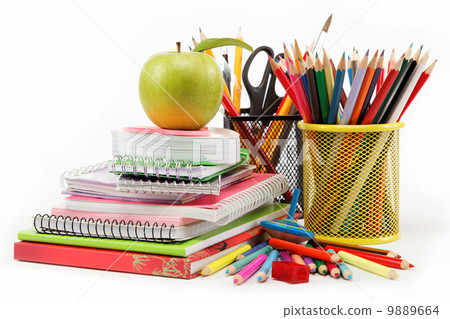 Stationery isolated on white Stationery isolated on white 9889664