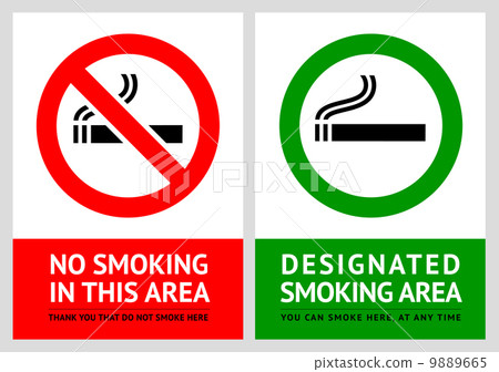 No smoking and Smoking area labels - Set 13 No smoking and Smoking area labels - Set 13 9889665