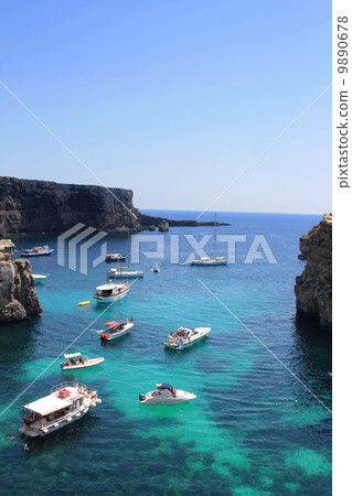 馬耳他共和國科米諾島海 馬耳他共和國科米諾島海 9890678