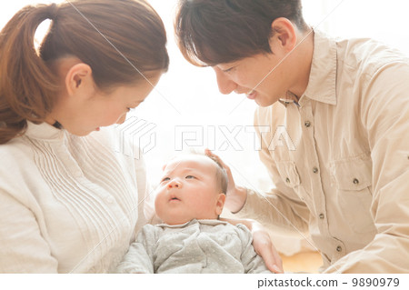 Parents with 3 months old baby Parents with 3 months old baby 9890979