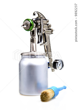 New metal brilliant Spray gun and brush. 9892237