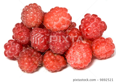 Ripe berries of raspberry on white background.. Ripe berries of raspberry on white background.. 9892521