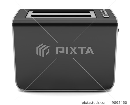 modern black toaster isolated on white background modern black toaster isolated on white background 9893460