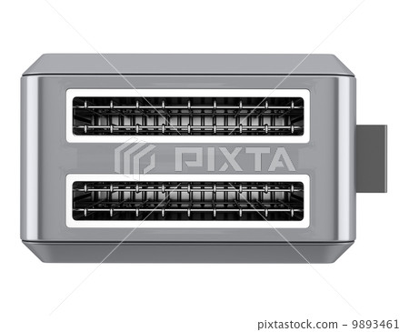 top view of toaster isolated on white background 9893461