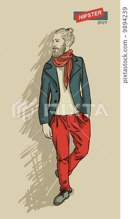 Hipster man in fashion  9894239