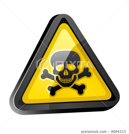 The skull is a warning sign dark surround 9894315