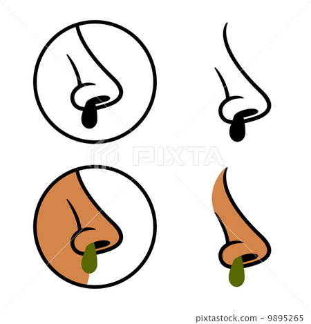 human nose snot booger cold symbols 9895265