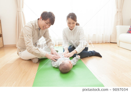 3 months old baby baby massage 9897034