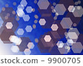 Abstract blue background with hexagons 9900705