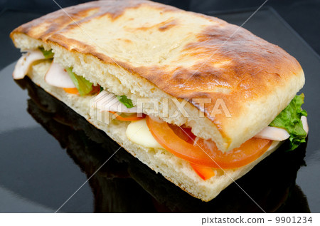 sandwich with ham, cheese and tomato 9901234