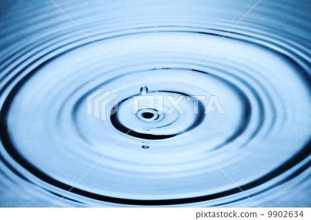 Blue Water Drop Splashing 9902634