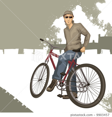 young man on a bicycle 9903457
