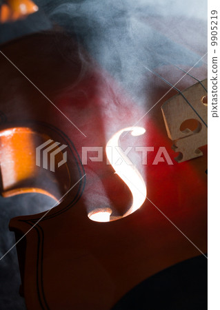 Elegant violin with smoke 9905219