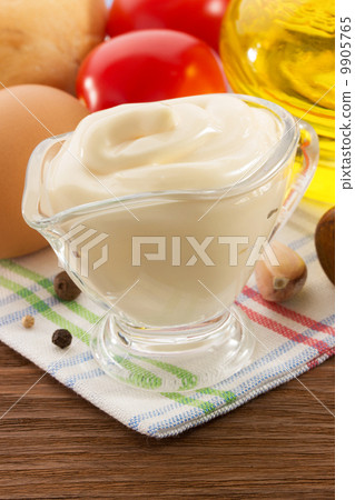 mayonnaise sauce in bowl on wood mayonnaise sauce in bowl on wood 9905765