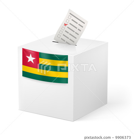 Ballot box with voting paper. Togo Ballot box with voting paper. Togo 9906373