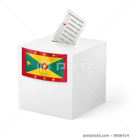 Ballot box with voting paper. Grenada Ballot box with voting paper. Grenada 9906414