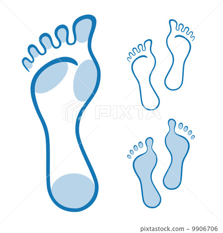 Feet illustration made with curved lines 9906706