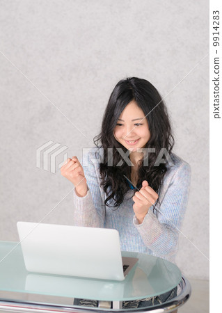 Rejoicing woman Rejoicing woman 9914283